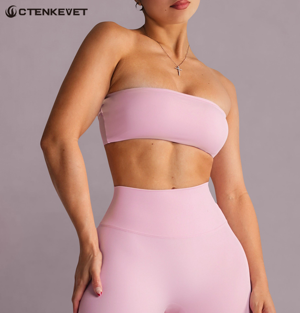 Strapless Sports Bra Gym Crop  - Crop Top Crochet のレビューと価格