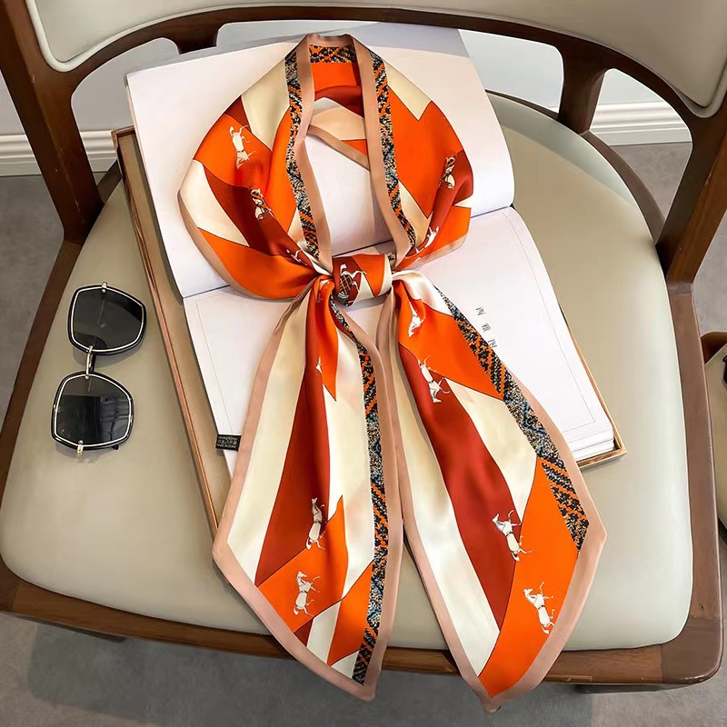 Luxury Design Long Silk Scarf  - Headband Summer Knit のレビューと価格