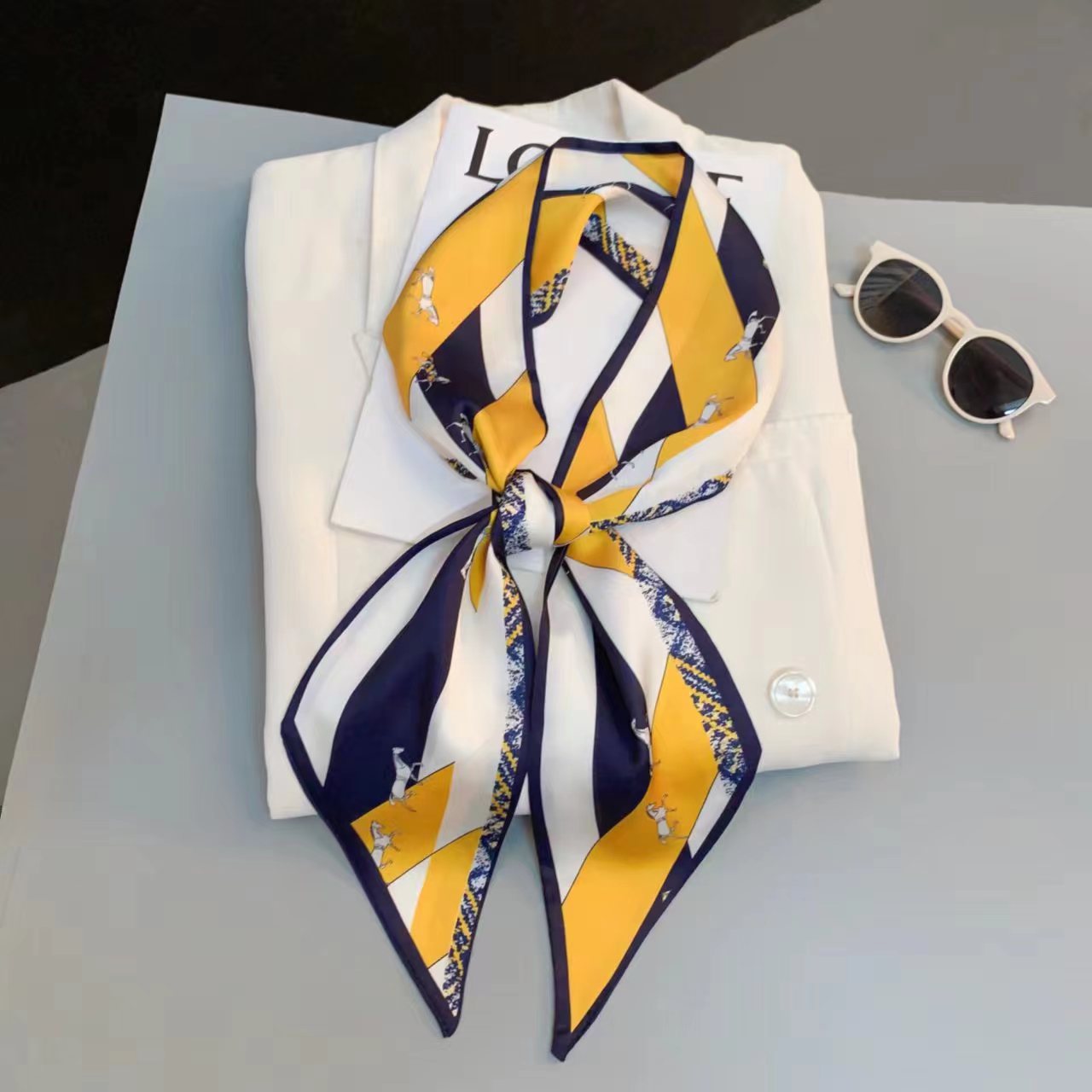 Luxury Design Long Silk Scarf  - Headband Summer Knit のレビューと価格