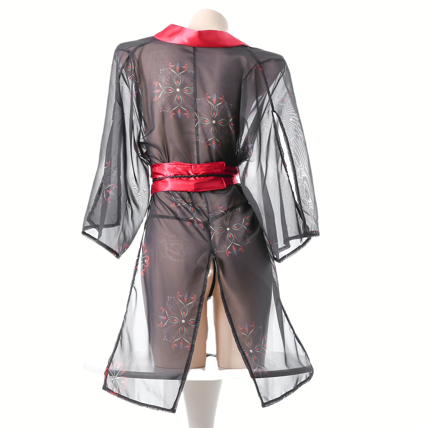 Women's Black Sheer Mesh Japan - Kimono Sheer Floral のレビューと価格