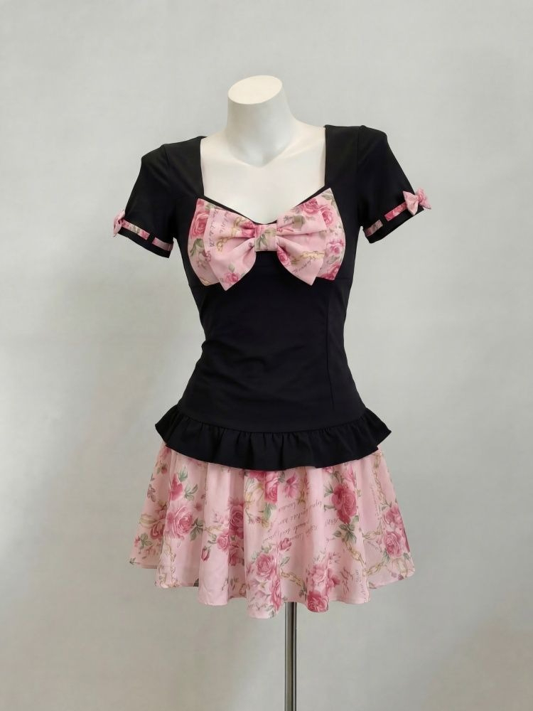 Women's Sweet Floral Print Two - Romper Floral Print のレビューと価格