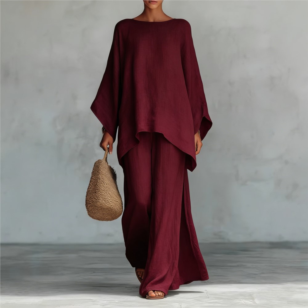 Fashion Linen Loose Long-sleev - Linen Pant Wide のレビューと価格