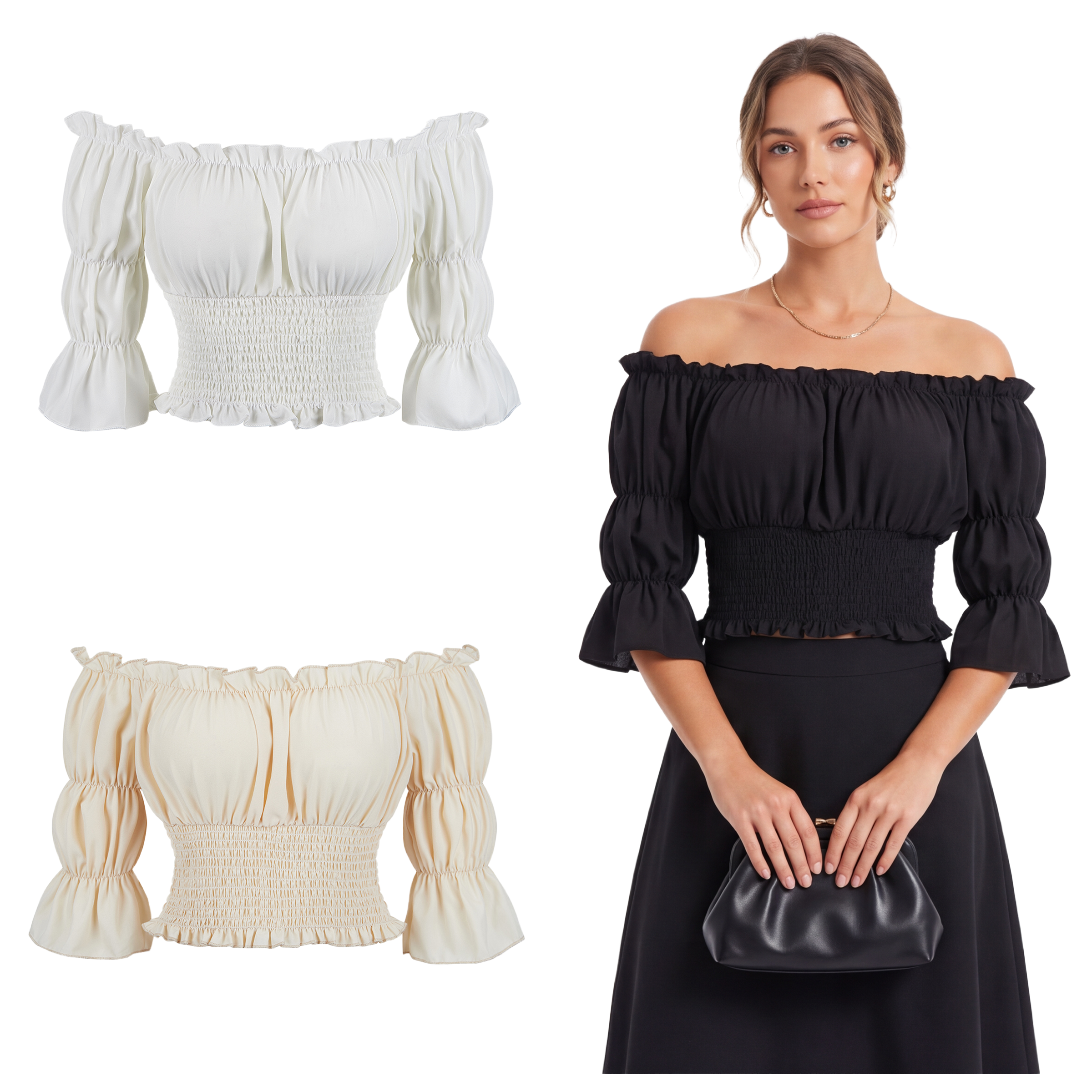 Renaissance Blouse Women Top w - Blouse Off Shoulder のレビューと価格