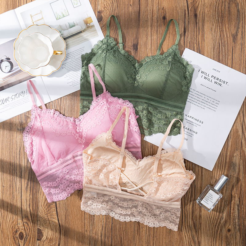 3D Sexy lace Lingerie Seamless - Bralette Triangle Set のレビューと価格