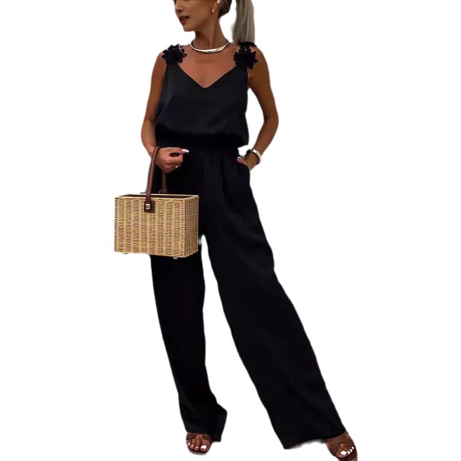Casual Jumpsuit Strappy Sleeve - Jumpsuit Linen Relaxed のレビューと価格