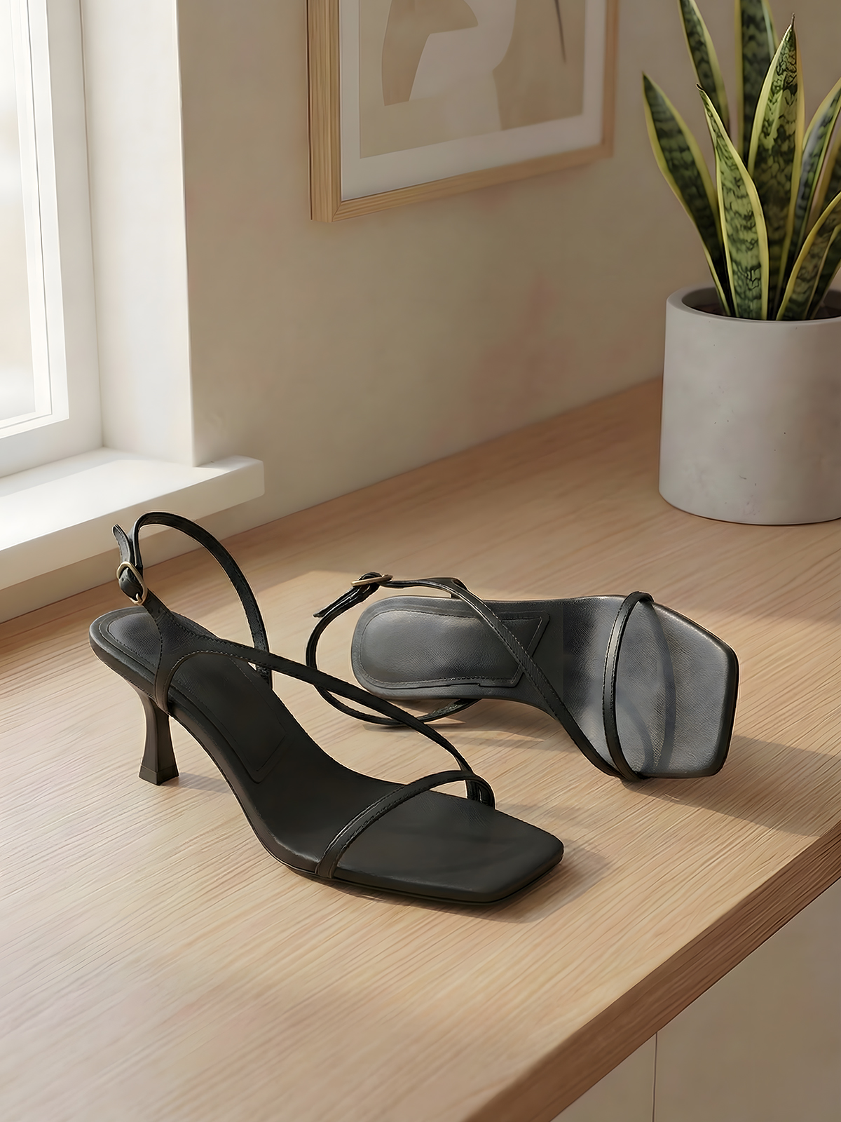 Elegant Genuine Leather Strapp - Sandal Strappy Heeled のレビューと価格