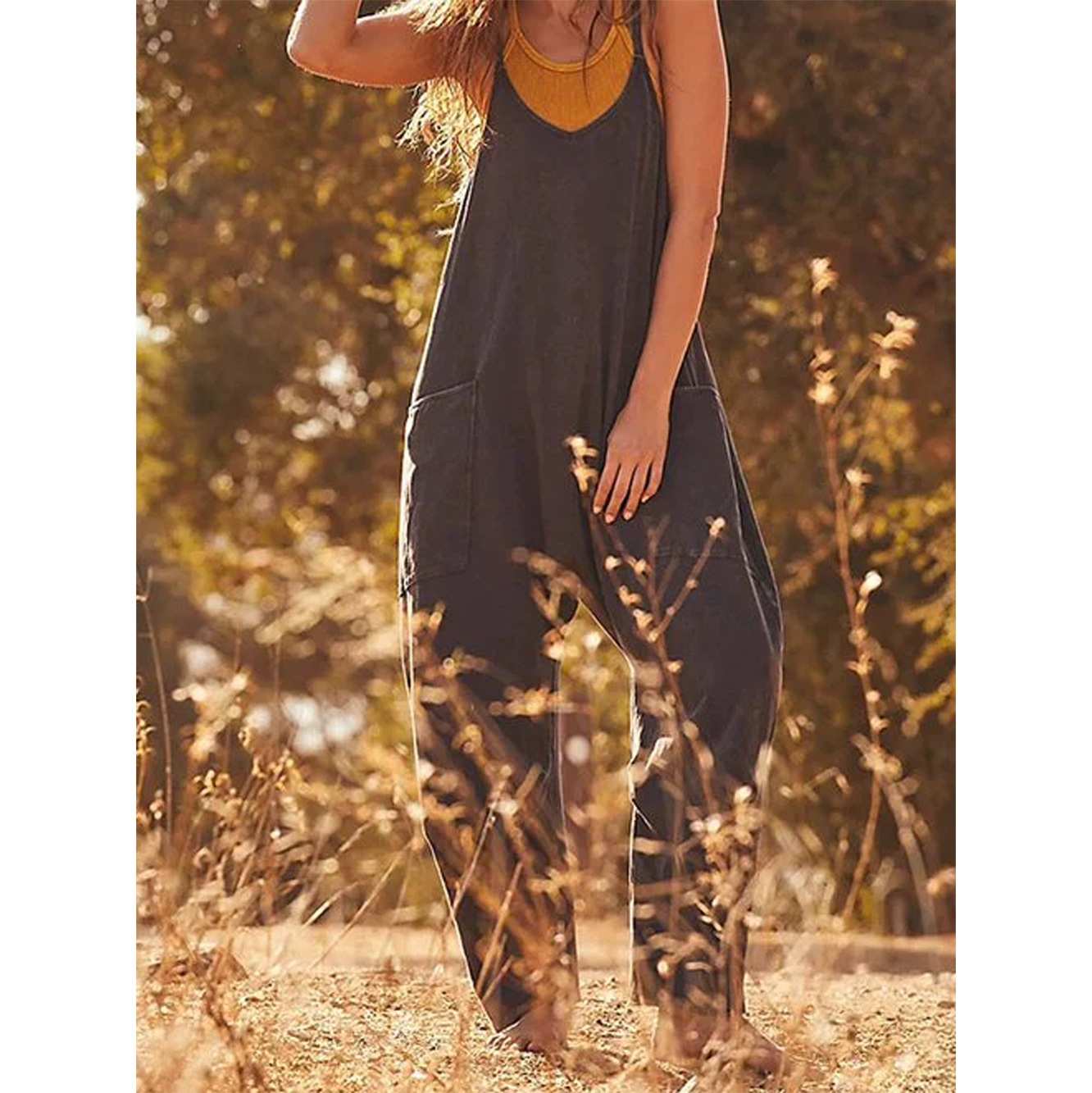 Loose Summer Jumpsuit Casual   - Jumpsuit Linen Relaxed のレビューと価格