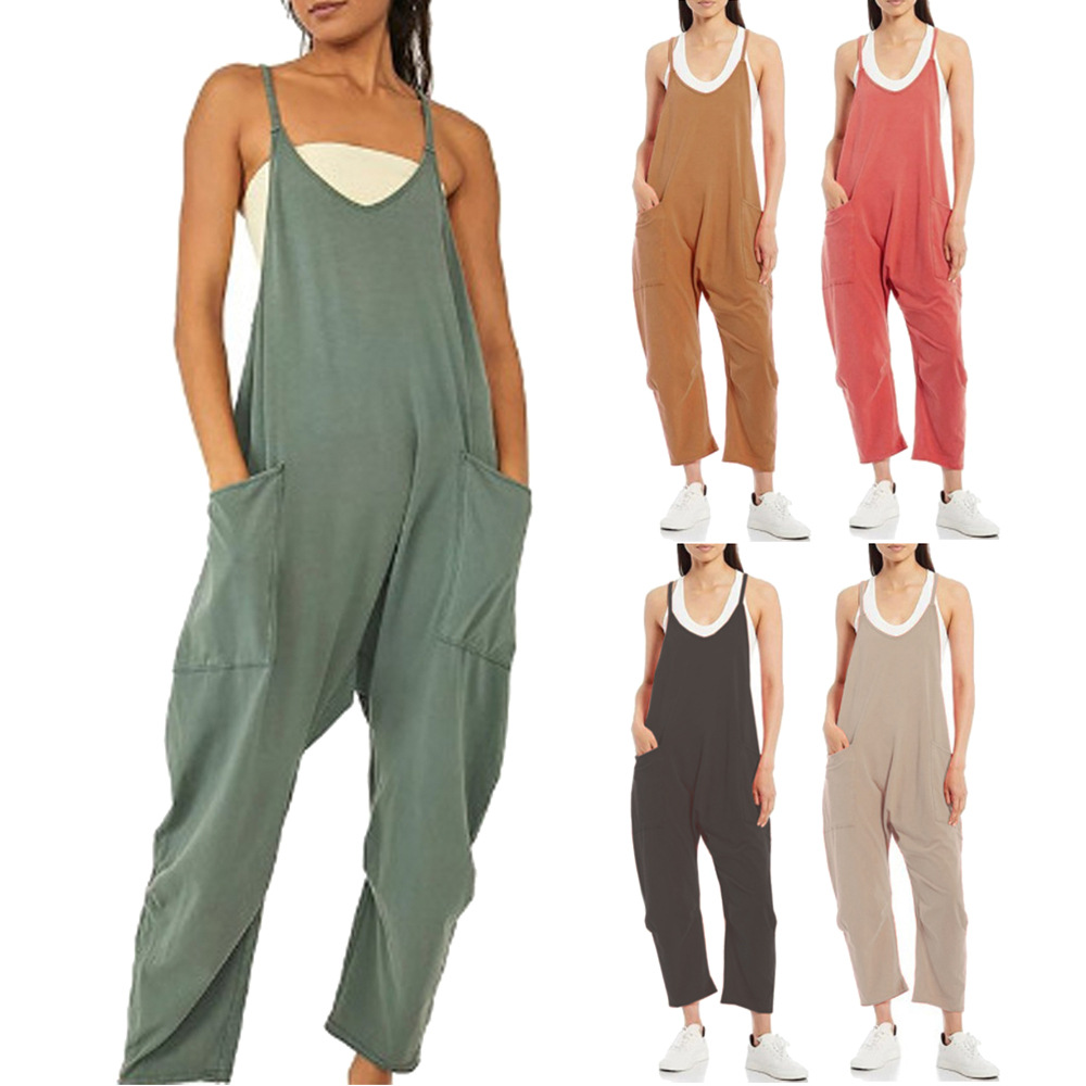 Loose Summer Jumpsuit Casual   - Jumpsuit Linen Relaxed のレビューと価格