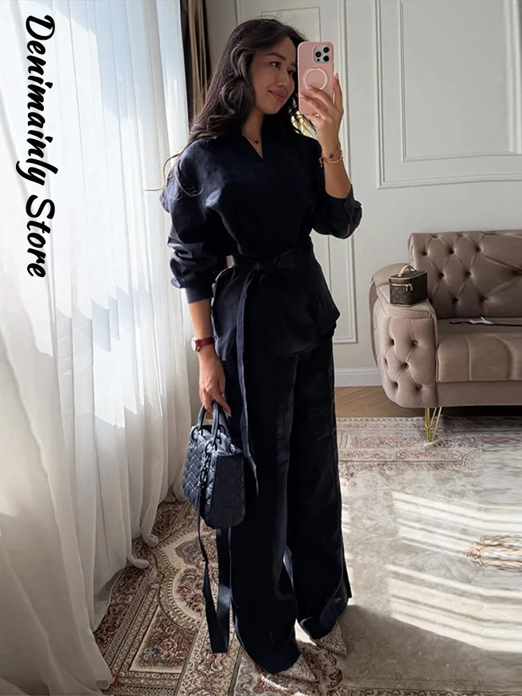 Casual Women's Linen Pants Set - Linen Pant Wide のレビューと価格