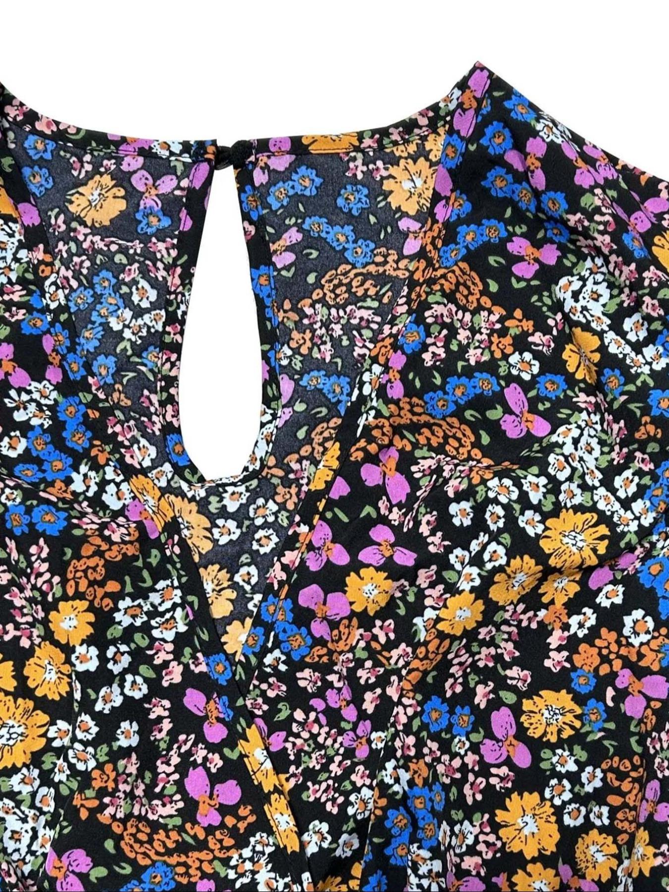 【Plus Size】 Floral Print Tie S - Romper Floral Print のレビューと価格