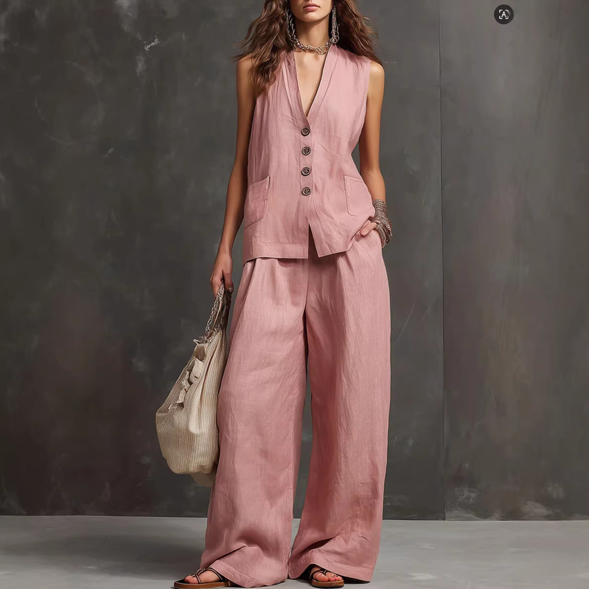 2026 summer women's clothing l - Linen Pant Wide のレビューと価格