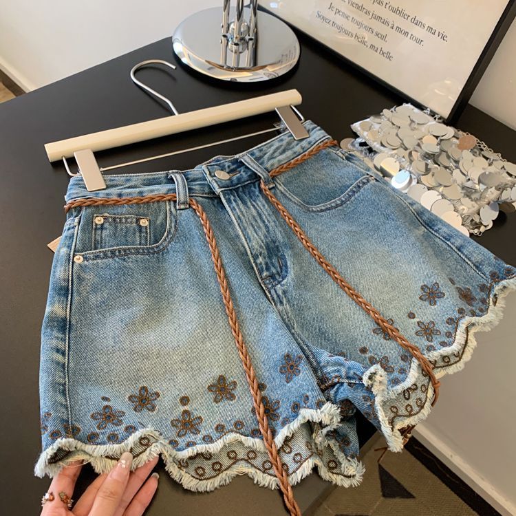 Breathable Vintage Denim Short - Shorts Denim Frayed のレビューと価格