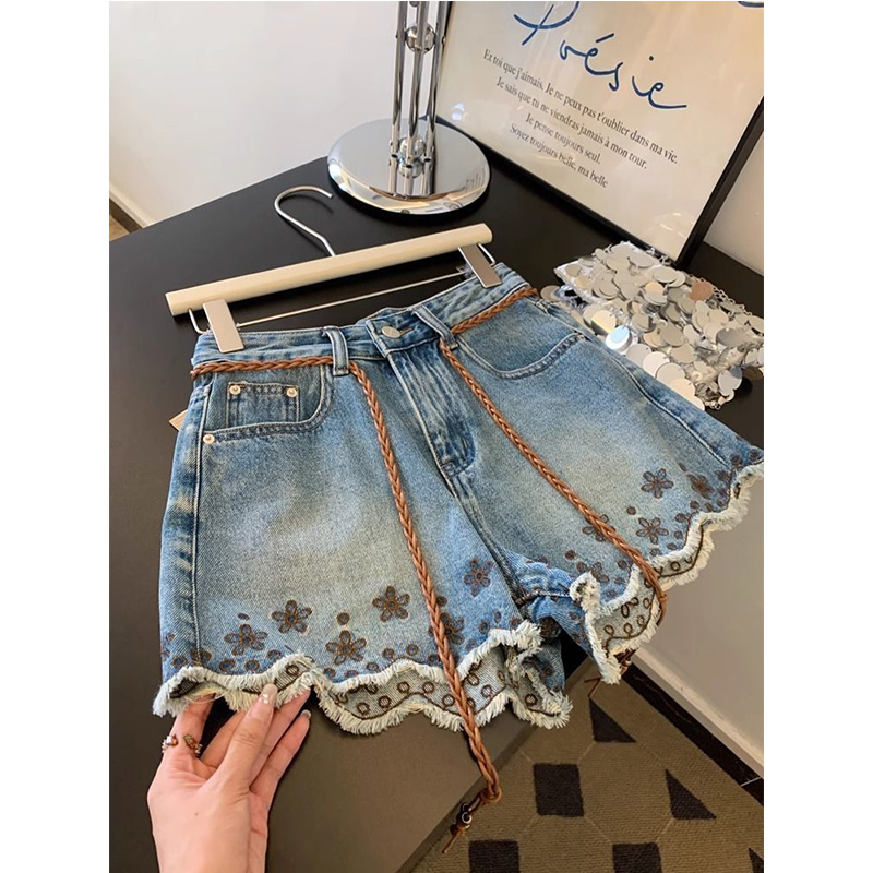 Breathable Vintage Denim Short - Shorts Denim Frayed のレビューと価格