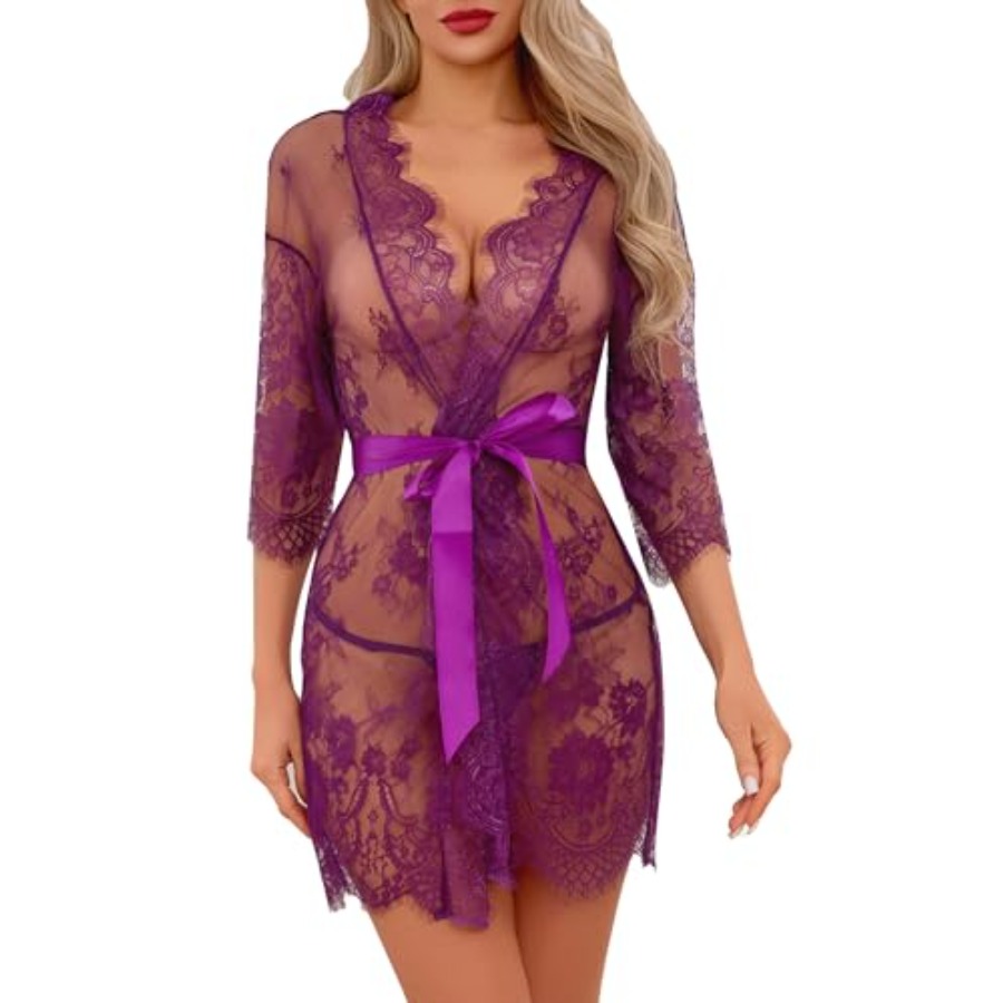 Narcisse Women's Floral Lace K - Kimono Sheer Floral のレビューと価格