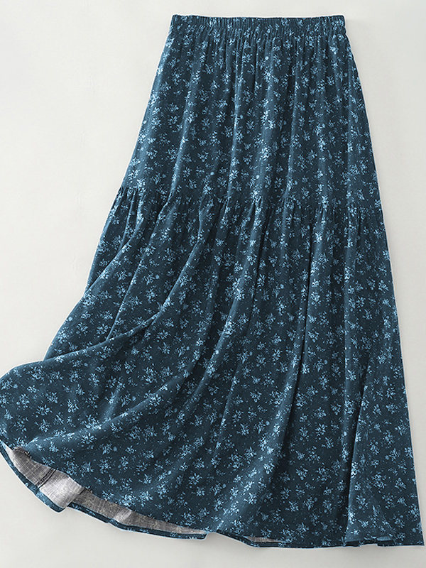 High Waist Floral Print Midi S - Midi Skirt Floral のレビューと価格