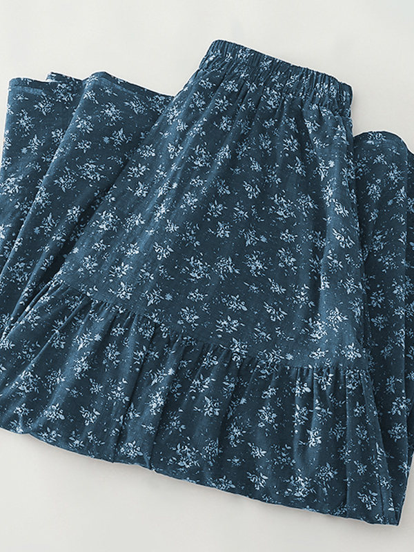 High Waist Floral Print Midi S - Midi Skirt Floral のレビューと価格