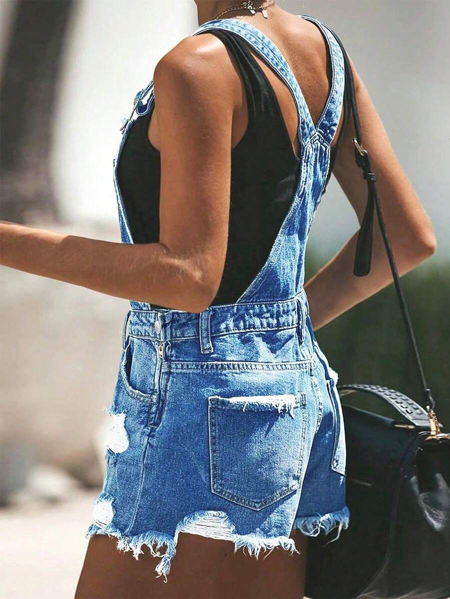 Womens White Distressed Denim  - Shorts Denim Frayed のレビューと価格